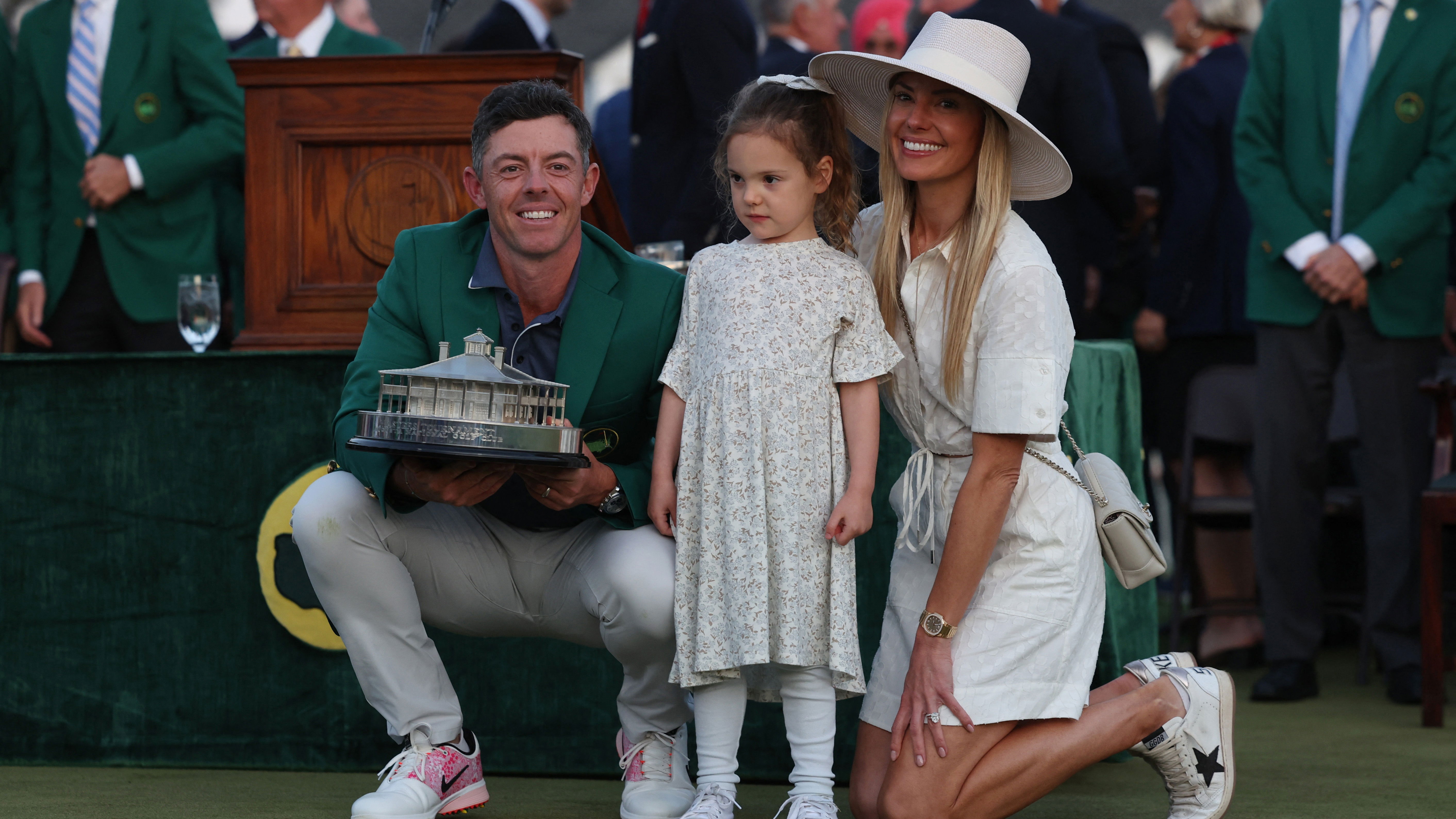 Rory with Poppy and Erica at The Masters
